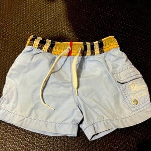 Burberry boys swim shorts light blue 18m